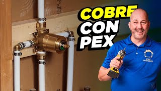 Cómo instalar cobre en Pex | Plomería de ducha y baño by Home RenoVision en Español 2,164 views 3 months ago 10 minutes, 22 seconds