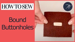 How To Create A Bound Buttonhole