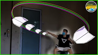 How To Make Paper Plane Boomerangs #02. DIY Airplane Fly Come Back screenshot 5