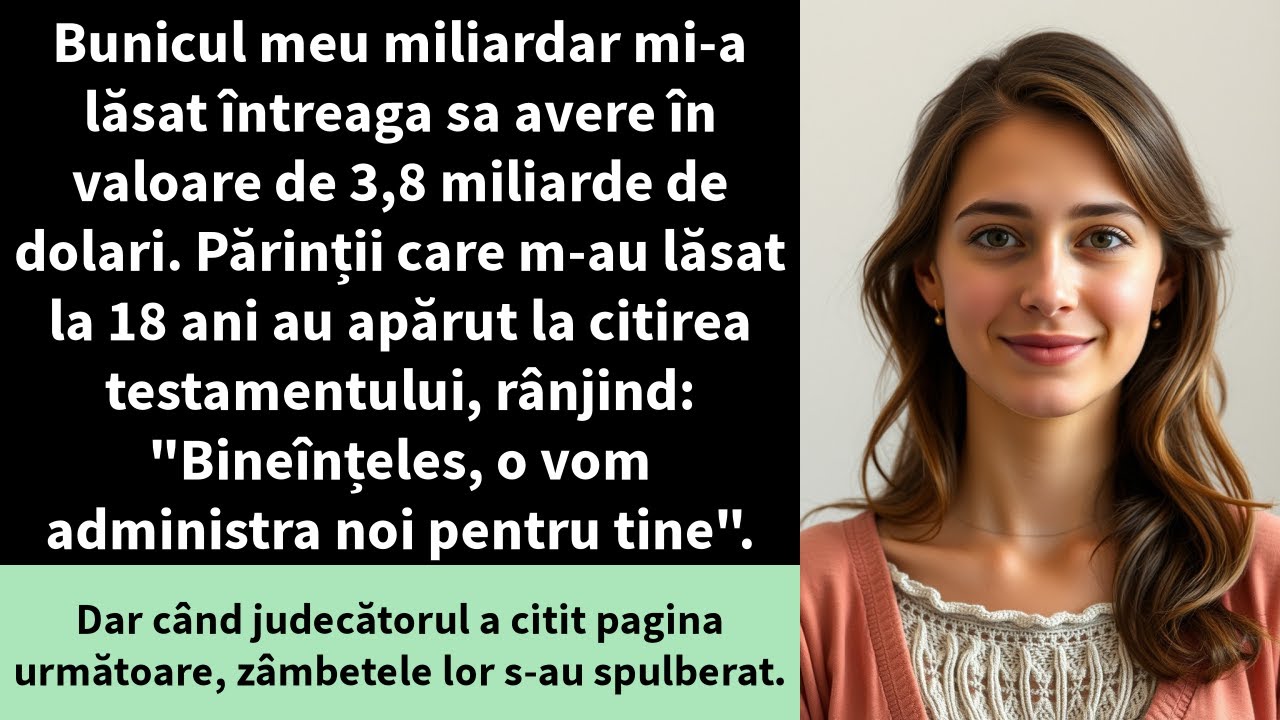 Bunicul meu miliardar mi-a lăsat întreaga sa avere în valoare de 3,8 miliarde de dolari.