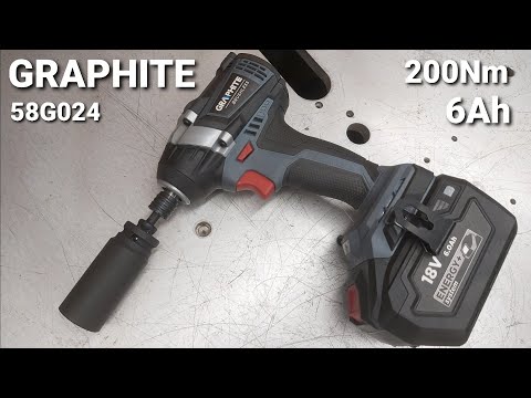 Сменный гайковерт Parkside GRAPHITE 58G024 с максимальным усилием 200 Нм и аккумулятором 6 Ач