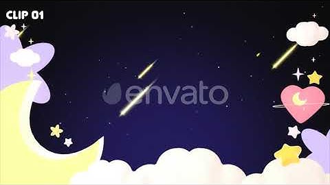 Moon And Stars | Motion Graphics - Envato elements
