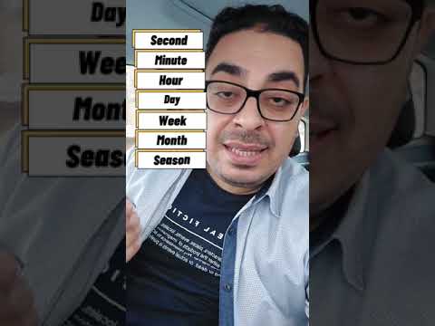 مصطلحات الوقت باللغة الإنجليزية