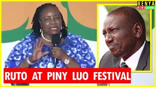 Ida Odinga Speech Today In Front Of Ruto At Piny Luo Festival In Migori