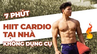 7 PHÚT HIIT CARDIO tại nhà | Mức độ cơ bản - Không dụng cụ | Đốt mỡ toàn thân 🔥