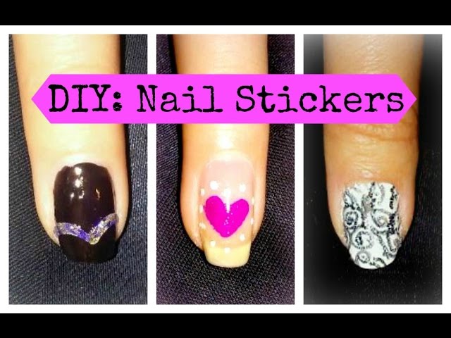 Easy Glitter Nails - DIY Nail Stickers - YouTube