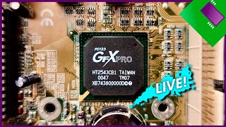 Live - A TNT2 in my Northbridge?? PCChips GfxPro motherboard!
Another weird motherboard for stream this week: the PCChips M754LMR
This is an ALi Aladdin chipset for Socket 370 with an integrated nVidia Riva TNT2 core in the northbridge, using system RAM as VRAM. Live - A TNT2 in my Northbridge?? PCChips GfxPro motherboard!