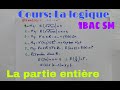 la partie entiere....définition et exercice corrigé..math de lycee