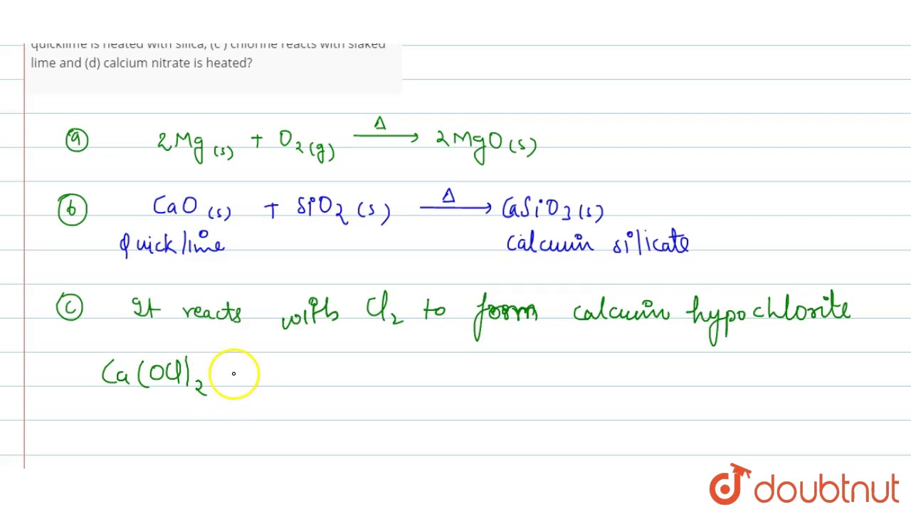 What happens when (a) magensium in burnt in air, (b