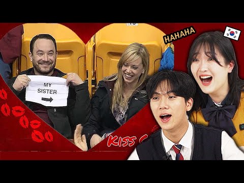 Korean Teenagers React To American KISS Cam Moments!!! 👄