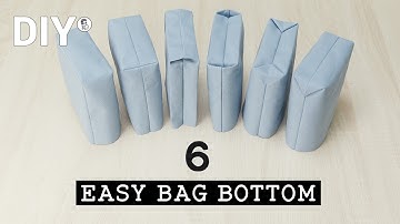 6 Ways to Sew Bag Bottom | Sewing Tips for Beginners