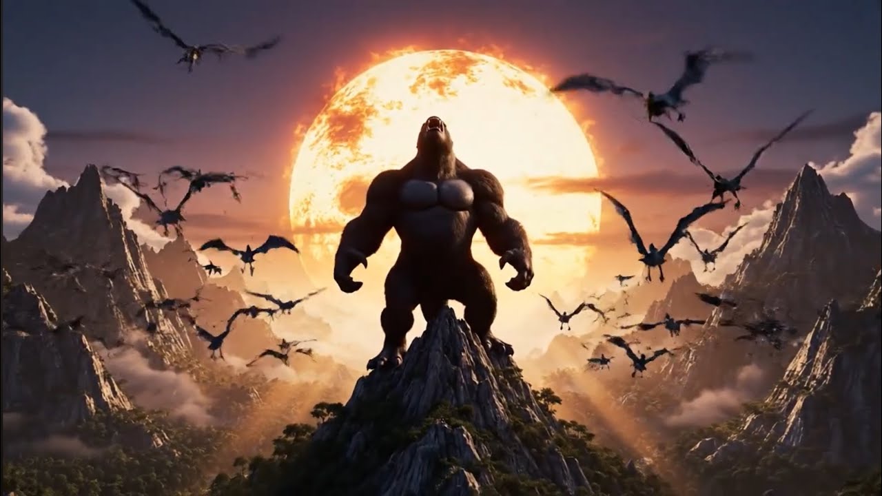 King Kong Battles a Savage Beast Where One Step Means Death