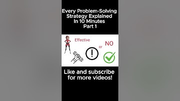 Every Problem-Solving Strategy Explained In 10 Minutes Part 1 #shorts #short #learn #problemsolving
