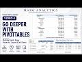 Go Deeper with PivotTables | Multiple Fields, Show Values As &amp; Drill Down