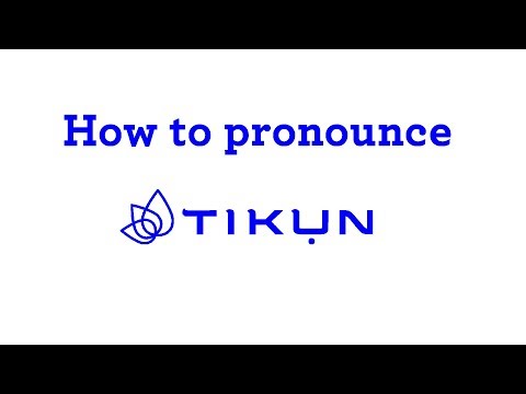 Video: ¿Cómo se pronuncia tikkun olam?