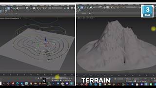 3ds Max Terrain Compound Object Tutorial | Create Terrain from Contour Map