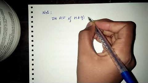 Video 2- The moving average process is always Covariance Stationary.