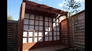 DIY Build A JapaneseStyle Solid Wood Shed & Tea House with A Deck (Part 1) 建造日式茶屋+花园储物 (1)