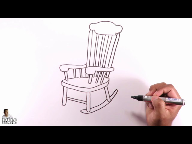 Free Rocking chair drawing vintage furniture  Free Photo  rawpixel   nohatcc