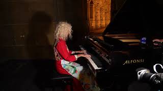 playing piano live