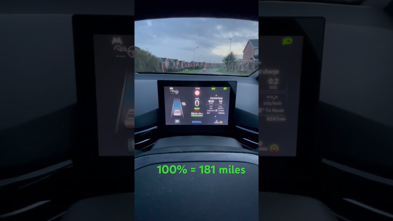 MG MG4 EV4 winter range 100% charge =  how many miles  