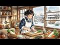 Cozy Snowy Morning: Hot Miso Soup | Ghibli Style Slow Living & Cooking