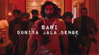 SAARI DUNIYA JALA DENGE Song Lofi(Slowed+Reverb)Animal|Ranbir K,Rashmika,Bobby|Sandeep|B Praak,Jaani