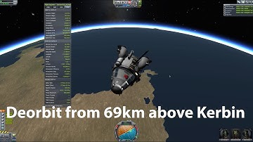 Deorbit from 69km above Kerbin - Kerbal Space Program