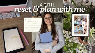monthly reset & plan with me | April 2024  embracing spring, resetting my home & digital planning