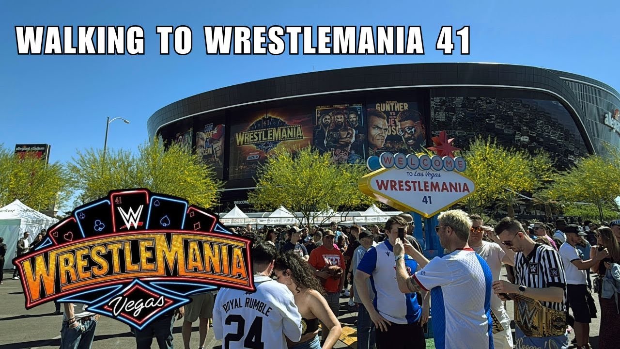 Walking To WrestleMania 41 Las Vegas At Allegiant Stadium From MGM Grand Resort April 2025