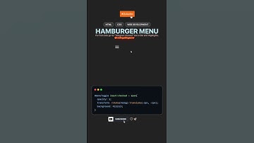 Hamburger Menu using HTML and CSS |#frontendwebdeveloper #webdevelopment