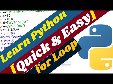 Python Tutorial for Beginners |For Loop in Python| Learn Python [Quick & Easy] 2021