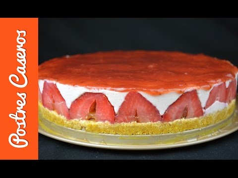 Como hacer tarta fría de yogur y fresas paso a paso | Recetas caseras de Javier Romero