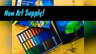 Art supply unboxing and review. CAMEL SOFT PASTELS 36 colors set screenshot 1