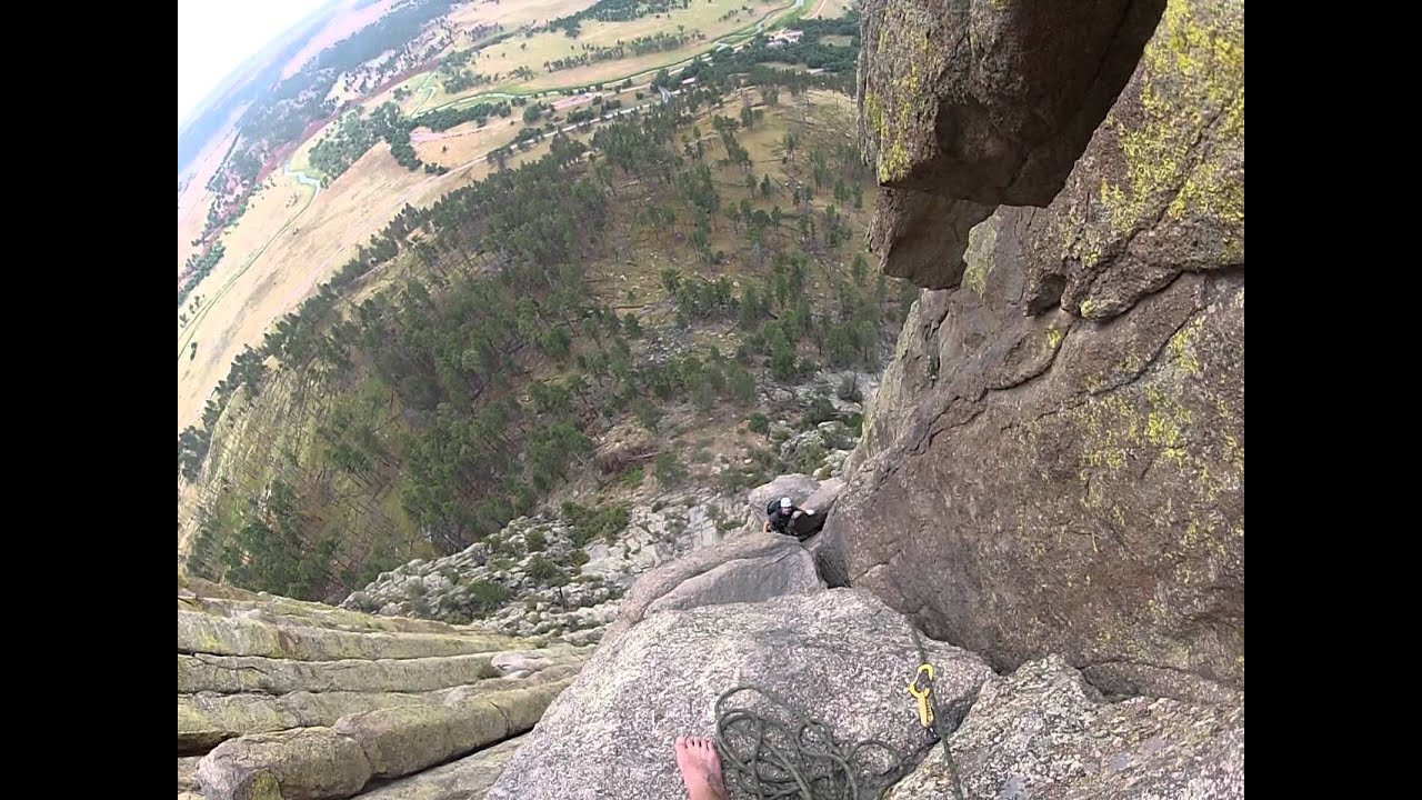 The Climb To The Top Of Devils Tower National Monument Youtube