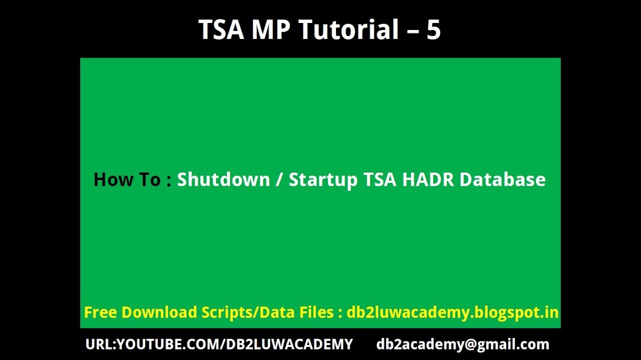 How To Stop Db2 Tsa