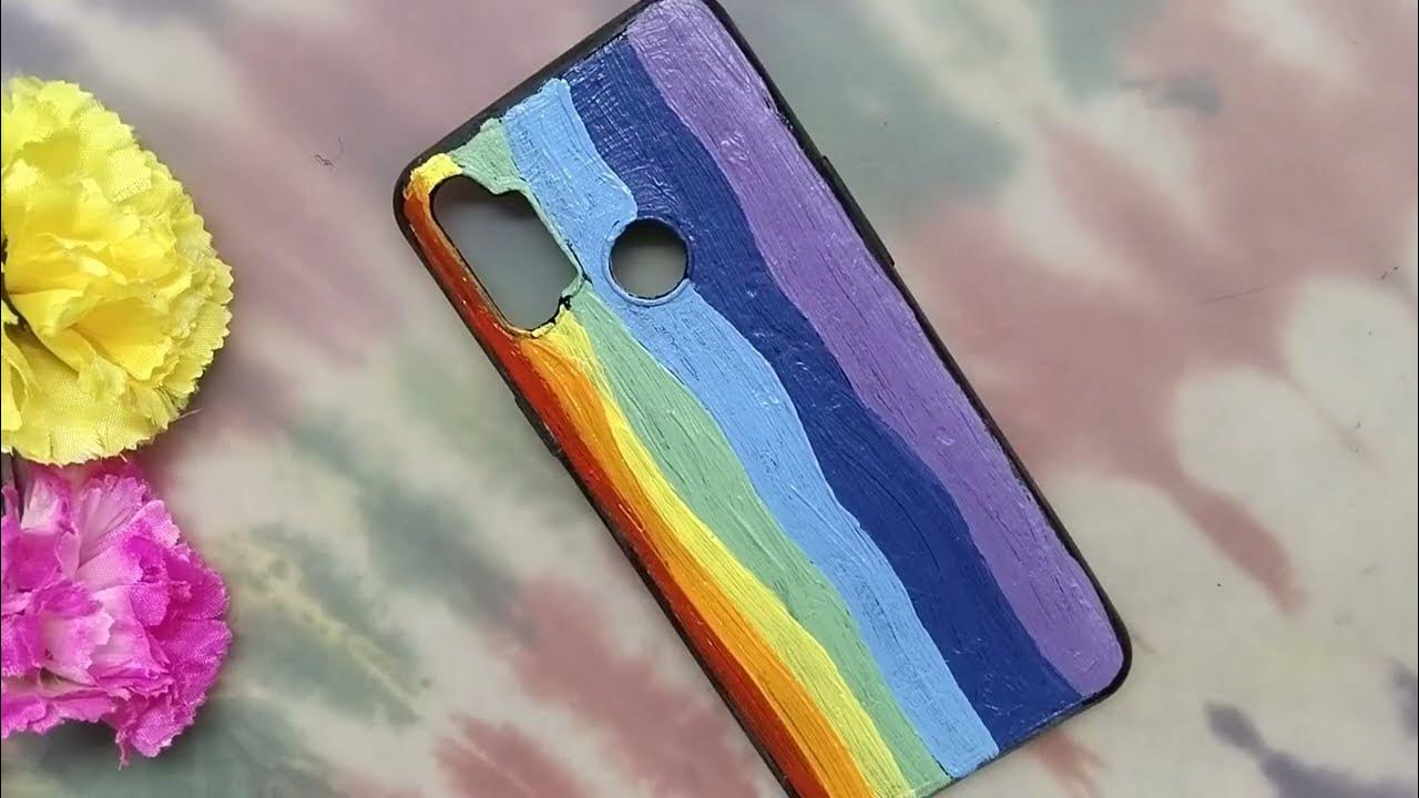 Mobile back cover painting Acrylic painting painting mobile back