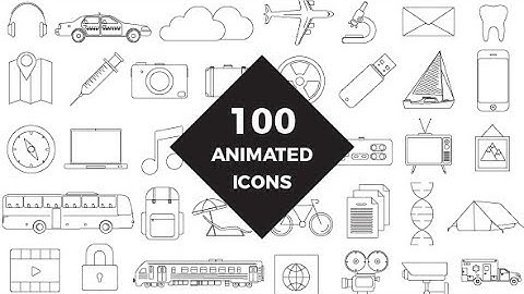 100 Animated Line Icons by laverik | AE Infographic Template