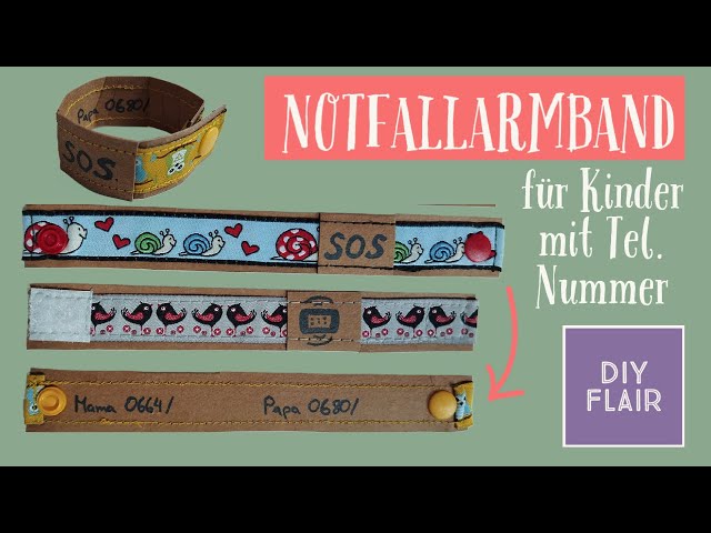 Notfallarmband für Kinder nähen / gestalten / Snap Pap / Armband