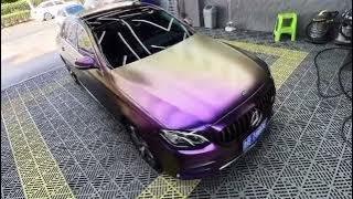 CAXVINYL Factory Direct HD PET Liner Matte Chameleon Gold Purple Car Wrap