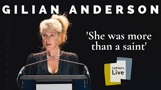 Gillian Anderson reads a letter about Eleanor Roosevelt