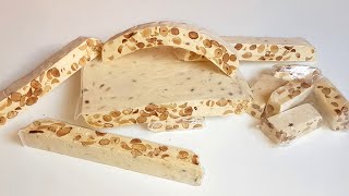 nougat facile/torrone  نوغا بيضاء معلكة لذيذة بدون طرمومتر بدون كليكوز ولاماكينة/جاوبت على اسئلتكم