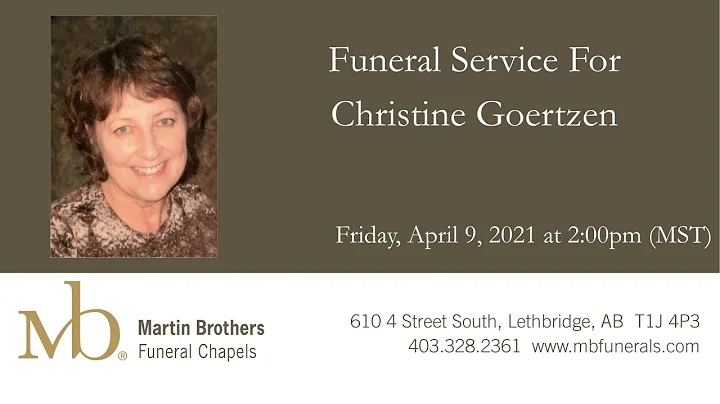 Funeral Service For Christine Goertzen