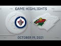 NHL Highlights | Jets vs. Wild - Oct 19, 2021