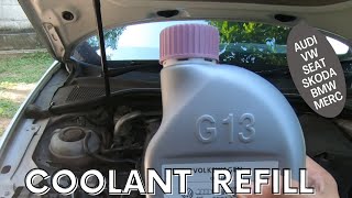 How to Refill the coolant in AUDI | Volkswagen | SEAT | SKODA