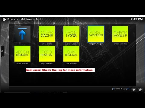 How to fix Kodi error: Check the log for more information