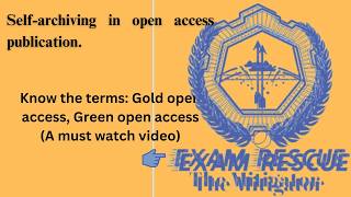 Self-archiving in Open Access Journal @phdshortss @TheEngineeringFamily