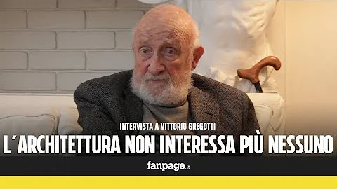 Vittorio Gregotti: "L'architettura come io la intendo oggi non esiste pi"