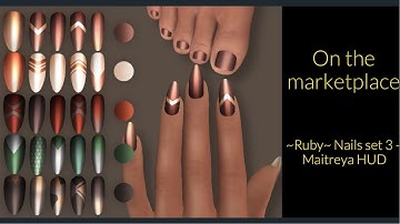 Maitreya Fall Nails 3 HUD - Second Life