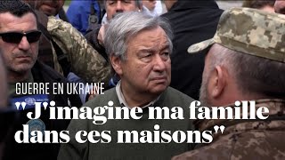 Dans les ruines de Borodianka, le secrétaire général de l'ONU condamne la guerre en Ukraine